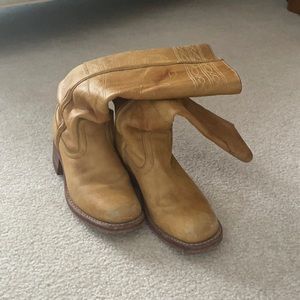 Frye rustic yellow boots